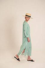 Eleonora Stripes Green Dress - Image 3