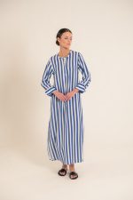 Eleonora Stripe Blue Dress - Image 4