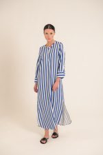 Eleonora Stripe Blue Dress - Image 3
