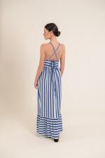 Botanico Blue Stripes Dress - Image 2