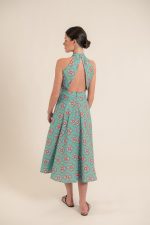Vera Ludic Flowers Green Dress - Image 4