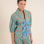 Jasmin Ludic Flowers Green Top