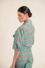 Jasmin Ludic Flowers Green Top - Image 2