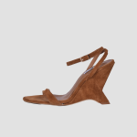 Polygonic Heels Suede Taba