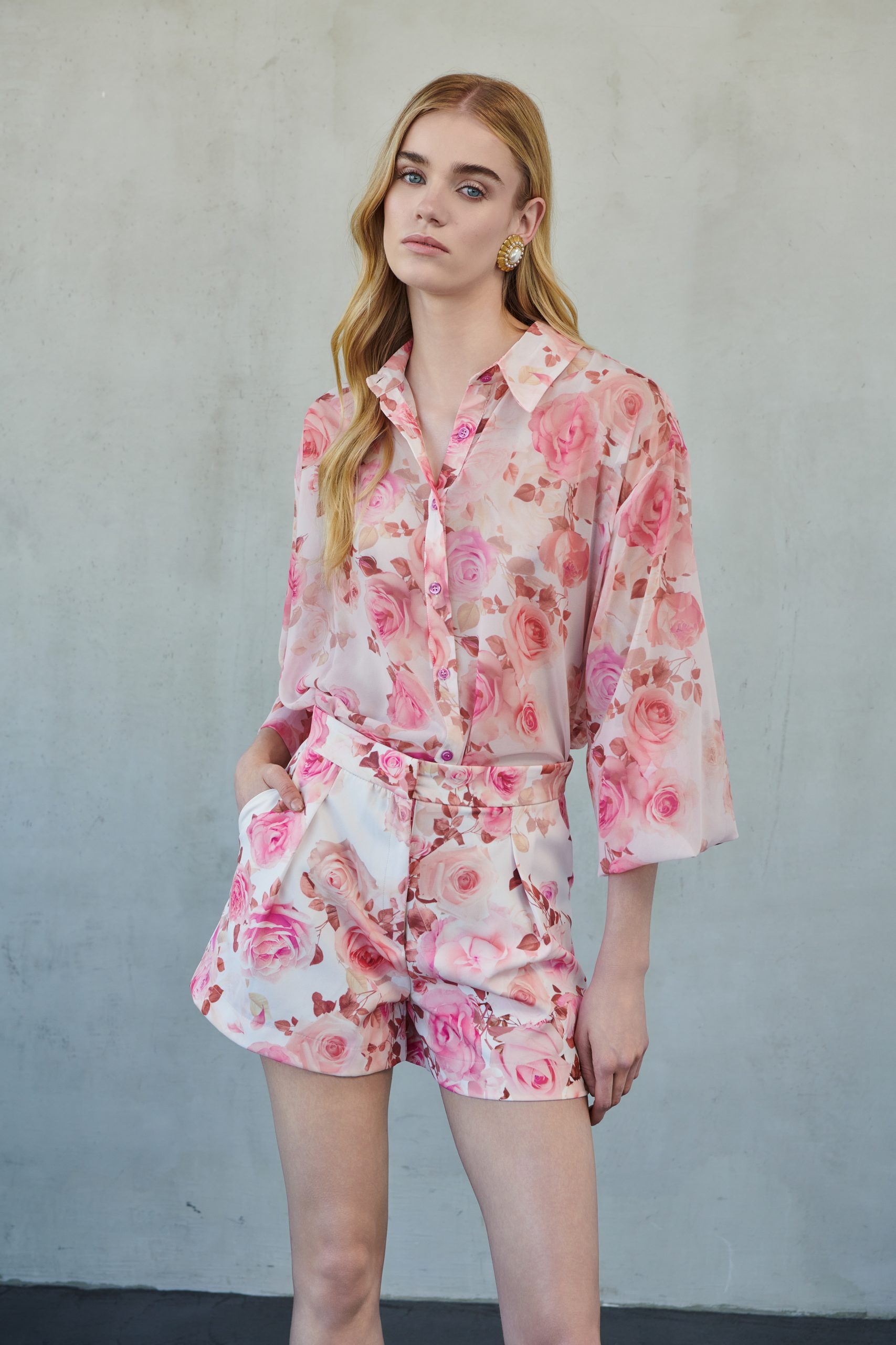 _DSC3033 Felinia Shirt Pink Floral - Image 1