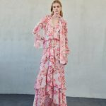 Felinia Maxi Ruffle Skirt Pink Floral