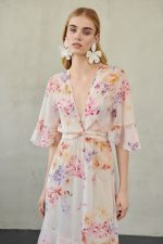 Villy Kaftan Dress White Floral - Image 2