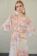 Villy Kaftan Dress White Floral - Image 3