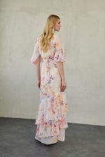 Villy Kaftan Dress White Floral - Image 4