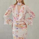 Villy Shirt with Scarf White Floral