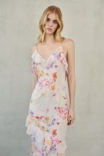 Villy Open Back Dress White Floral - Image 2