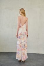 Villy Open Back Dress White Floral - Image 3