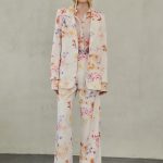 Villy Suit Pants White Floral