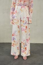 Villy Suit Pants White Floral - Image 2