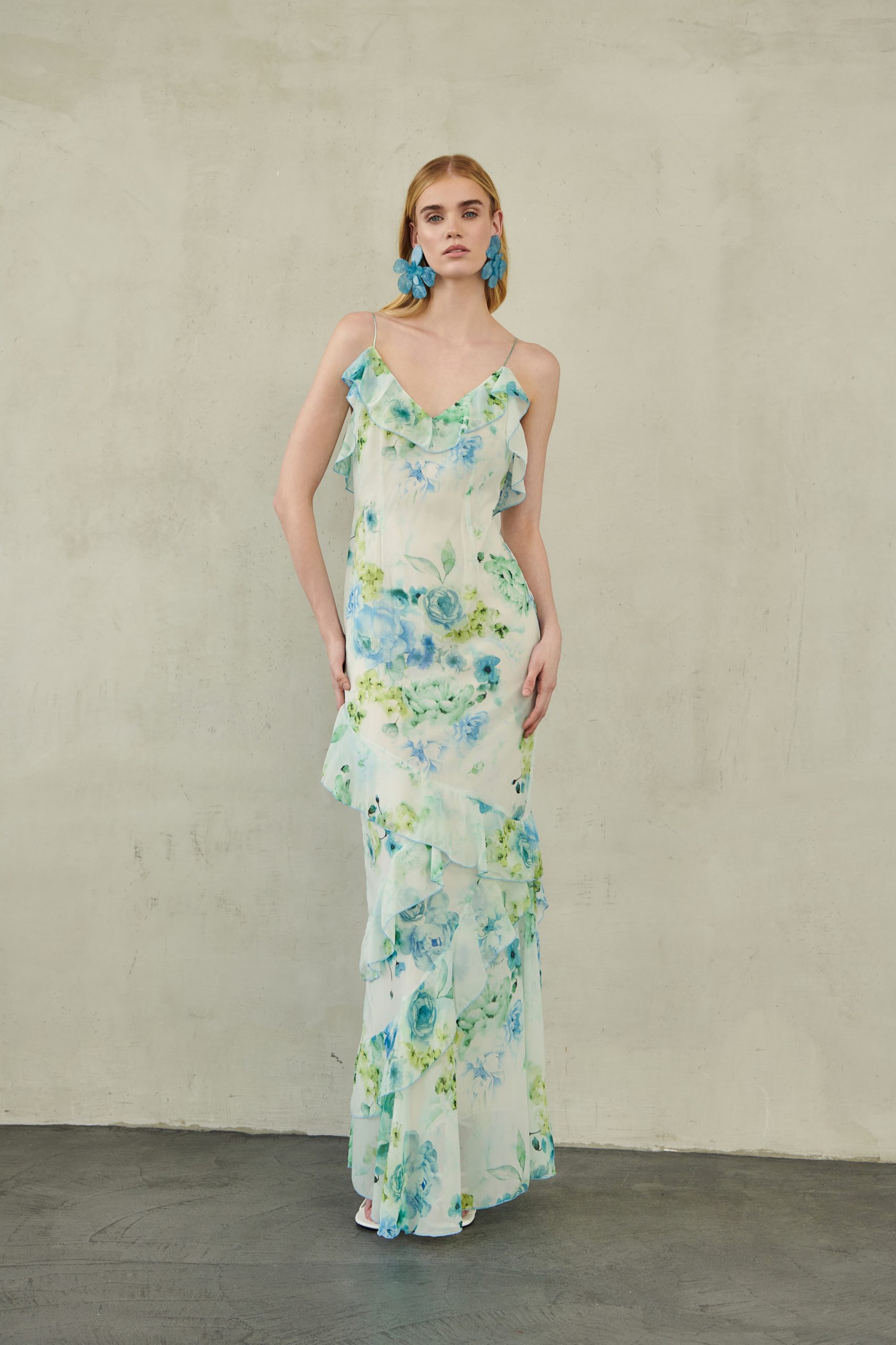 _DSC3885 Zayel Open Back Dress Ciel Floral - Image 1