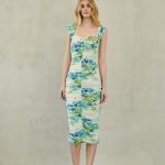 Zayel Midi Mesh Dress Ciel Floral