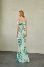 Off-Shoulder Maxi Mesh Dress Ciel Floral - Image 3