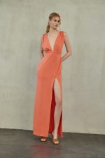 Aria Maxi Dress | Brunt Orange - Image 2