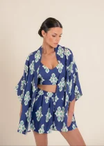 Wasabi Luly Navy Top and Kimono Set - Image 4