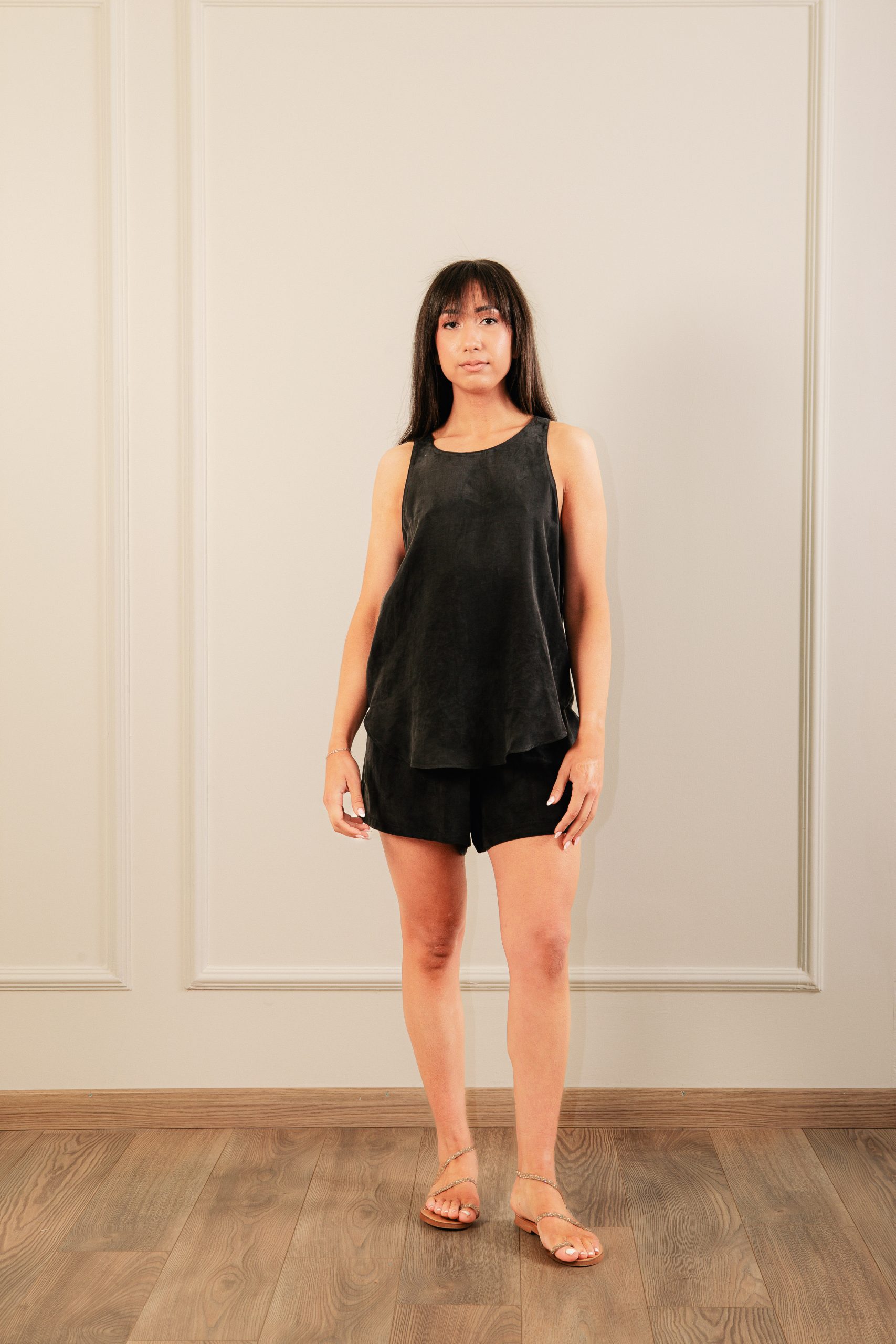 IMG_3826 Cupro Shorts Black - Image 1