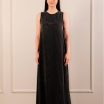 Cupro Maxi Dress Black