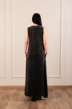Cupro Maxi Dress Black - Image 3