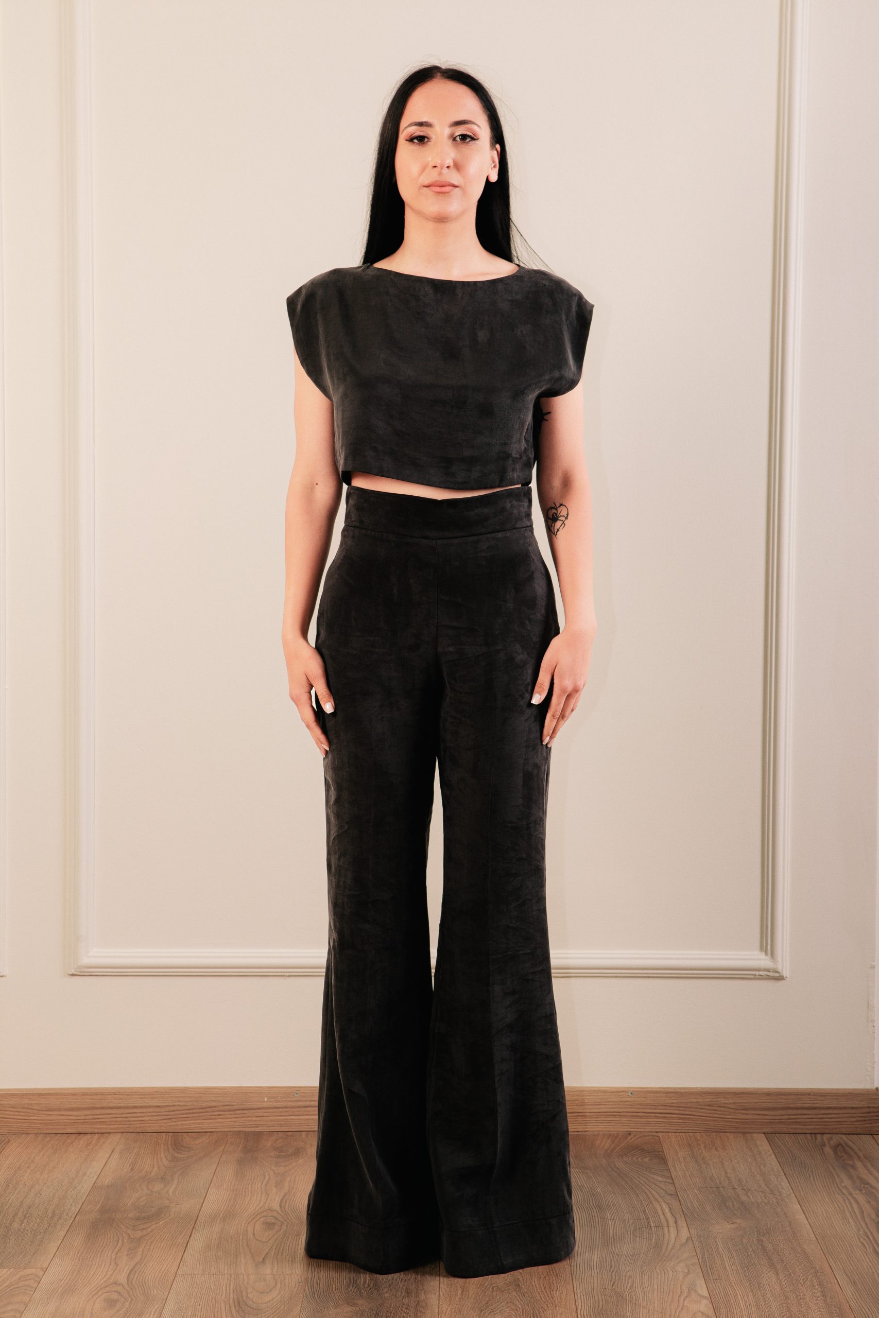 IMG_3938 Cupro Pants Black - Image 1