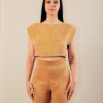 Cupro Crop Top Gold