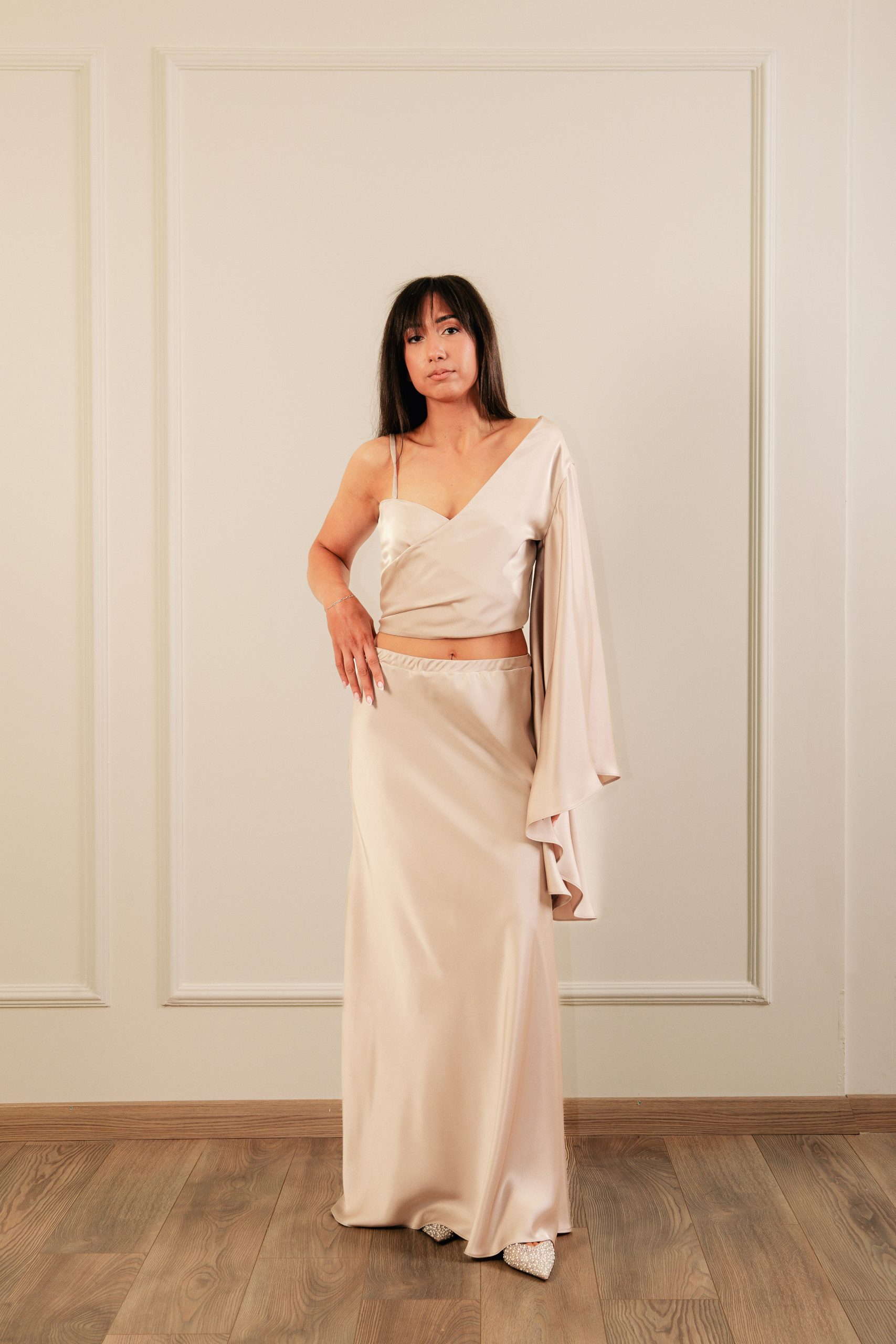 IMG_4017 Maxi Skirt Sand - Image 1