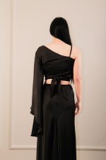 One Shoulder Top Black - Image 4