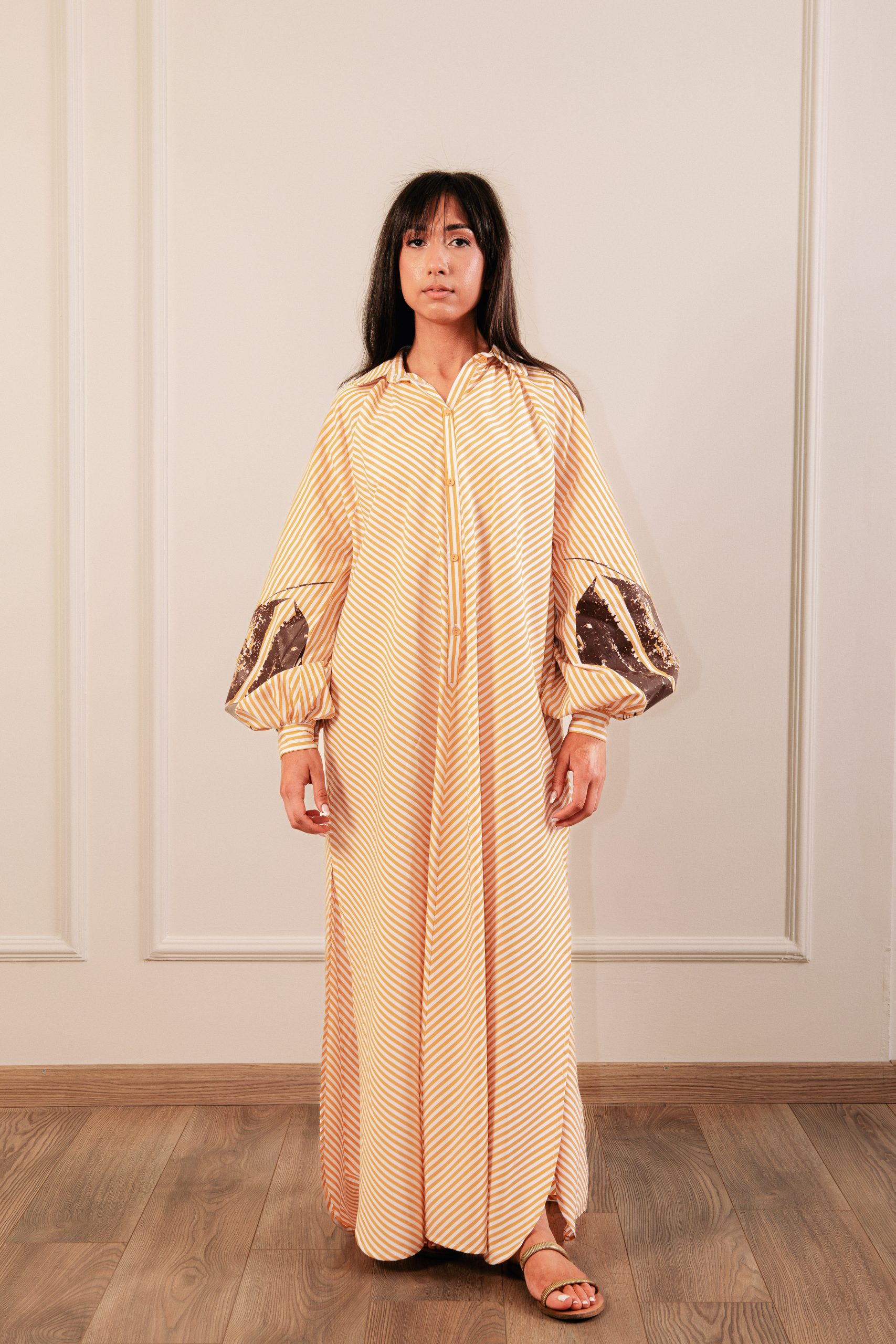IMG_4213 Maxi Stripped Dress Yellow - Image 1