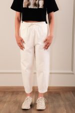 Elastic Denim Pants Off White - Image 2