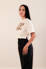 Cropped T-Shirt Ecru - Image 2