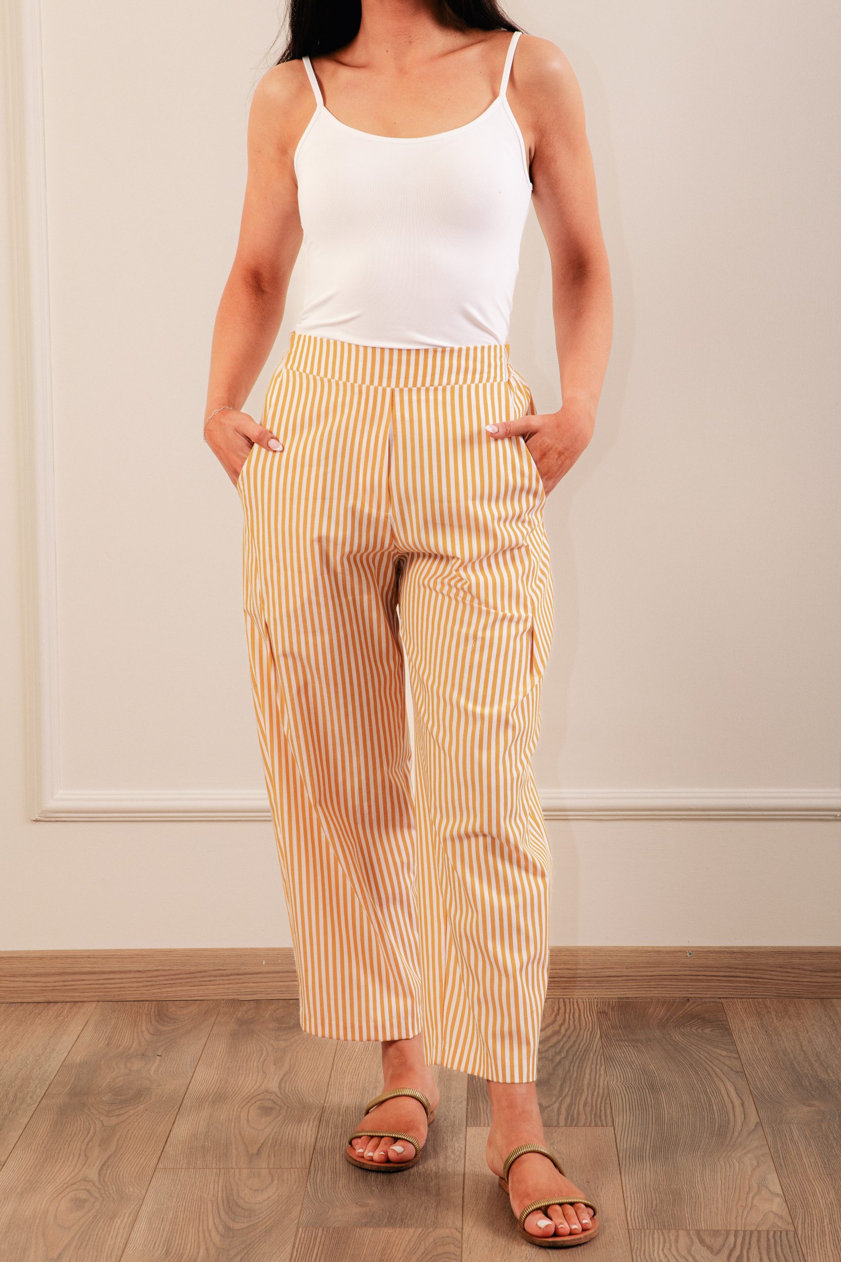 IMG_4420 Cropped Trouser Yellow - Image 1