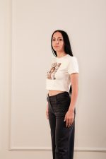 Cropped T-Shirt Ecru - Image 2