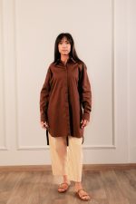Shrit Dress Brown - Image 2