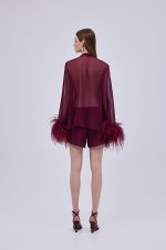 Capri Burgundy Shorts - Image 2