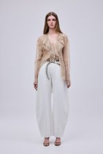 Lace Shirt Beige - Image 2