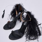 Feather Black Heels