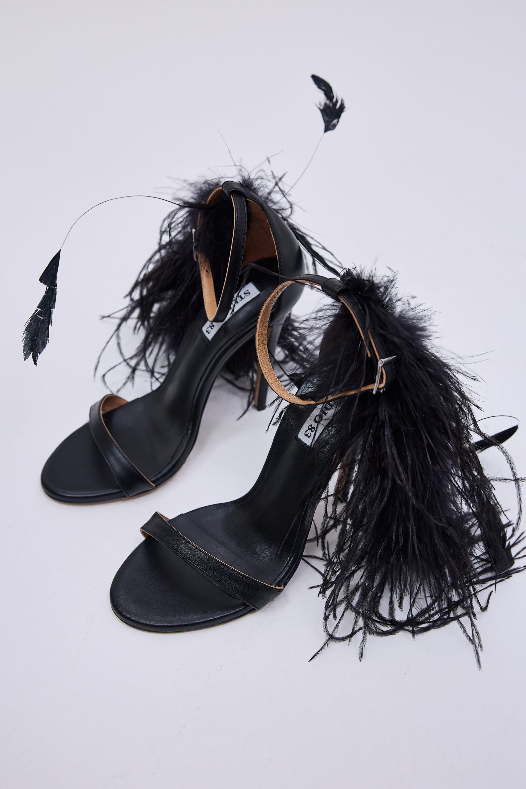 _Y8A2594 Feather Black Heels - Image 1