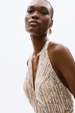 Allure Long Dress Gold - Image 3