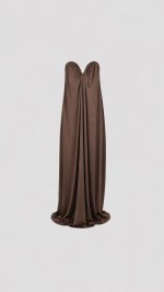 Maxi V Bronze Corset Dress - Image 2
