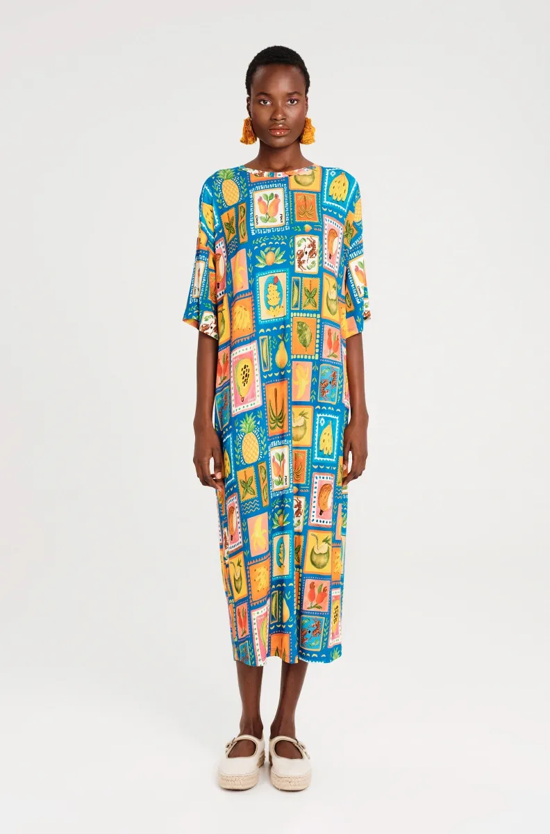 s26946_1_ Papaya Long Dress - Image 1