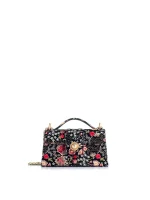 The Noble Mini – Black Floral Embroidery
