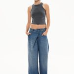 Yoko Wrap Waist - Mid Blue