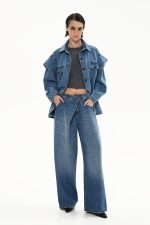 Yoko Wrap Waist - Mid Blue - Image 2