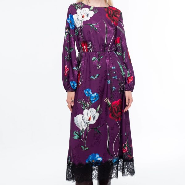 Violet Long Dress - Jacquard